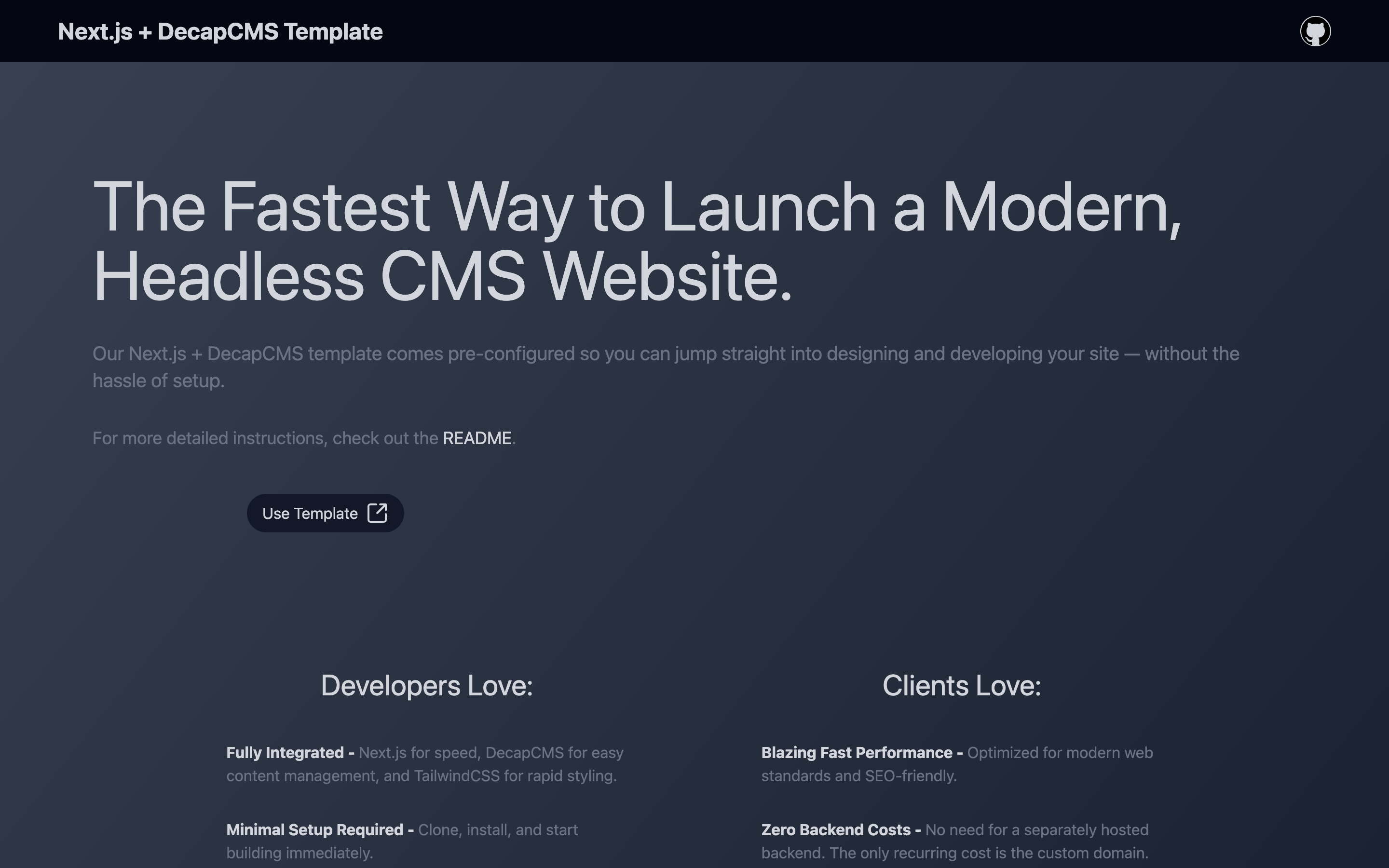 Next.js + DecapCMS Template
